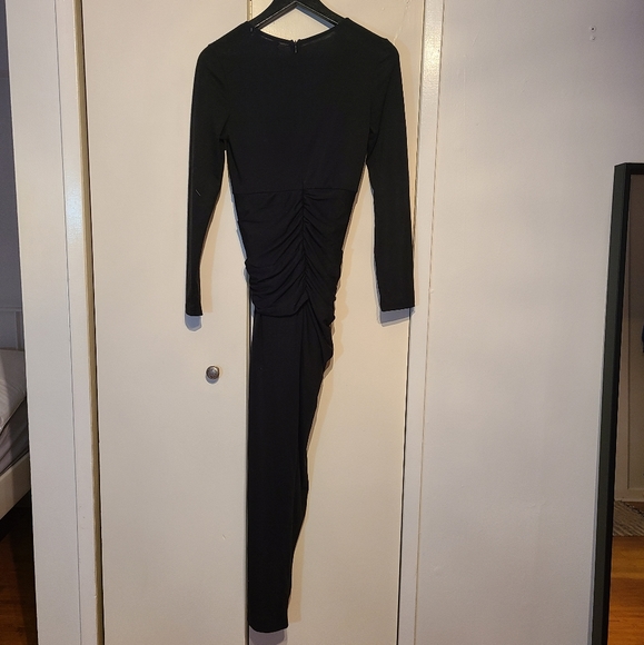 BNWT flattering White Closet black wrap dress - Picture 3 of 5